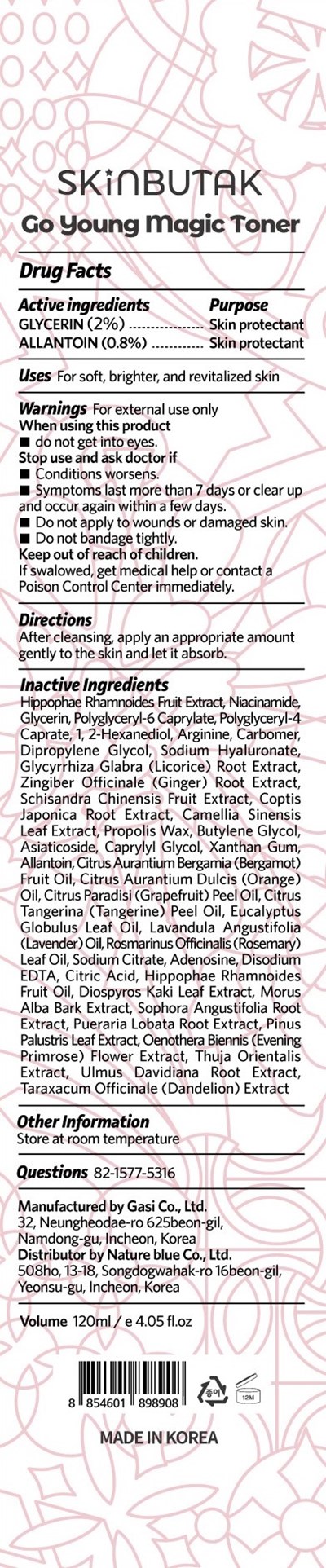 SKINBUTAK GO YOUNG MAGIC TONER Label.jpg 81851-203 - SKINBUTAK GO YOUNG MAGIC TONER Label